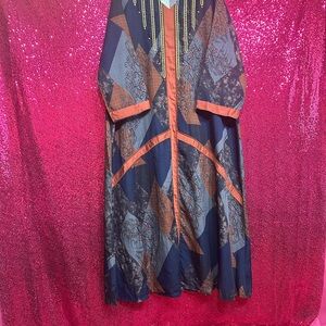 Geometric Patterned Long Dress